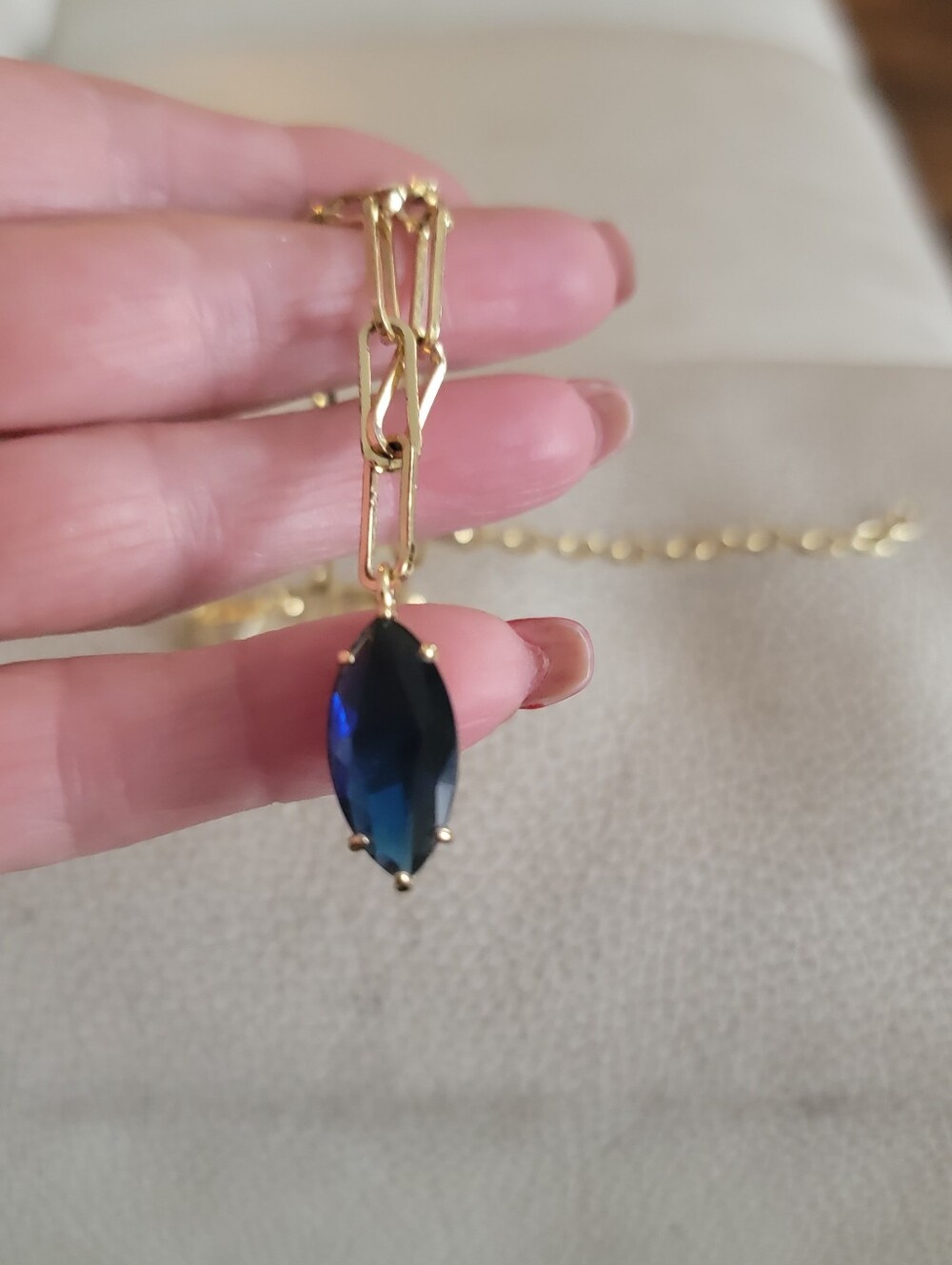 Melinda Maria Blue Saphire Necklace